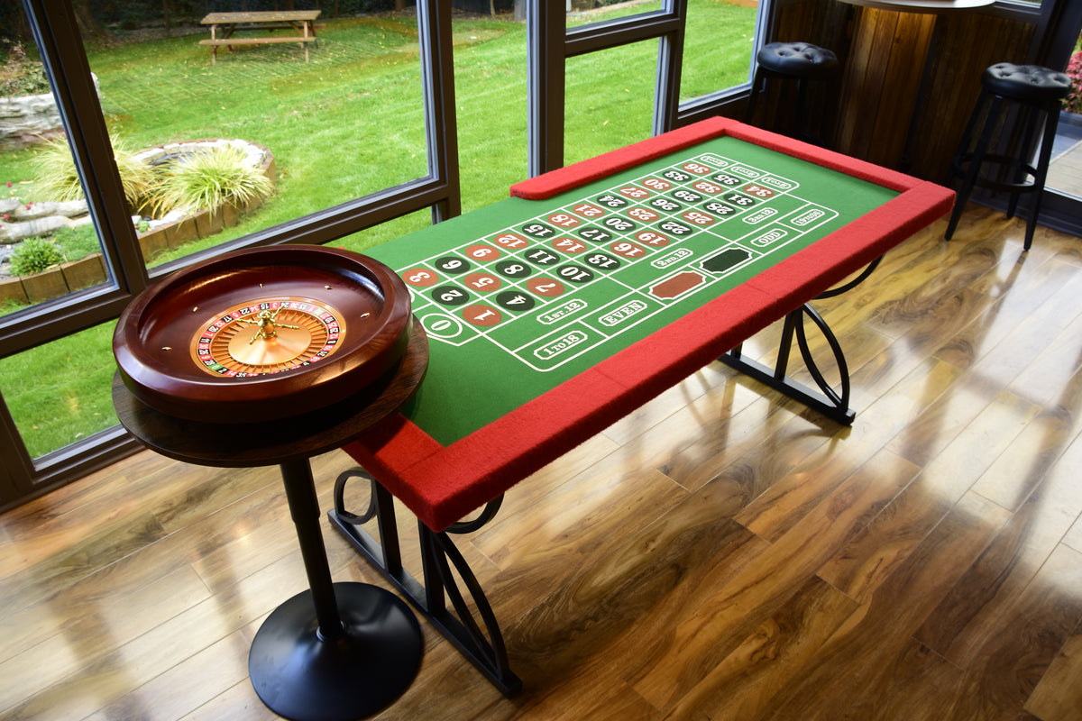 6ft Roulette Table Top - Casino Game Table with Professional Wooden Wheel