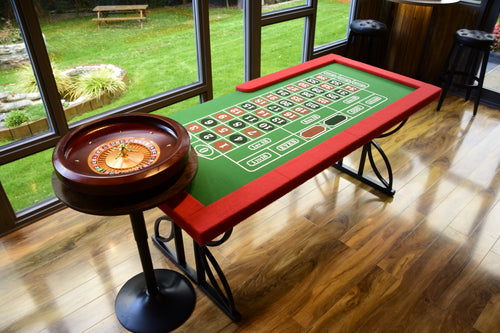6ft Roulette Table Top - Casino Game Table with Professional Wooden Wheel