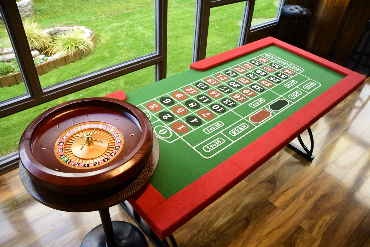 6ft Roulette Table Top - Casino Game Table with Professional Wooden Wheel