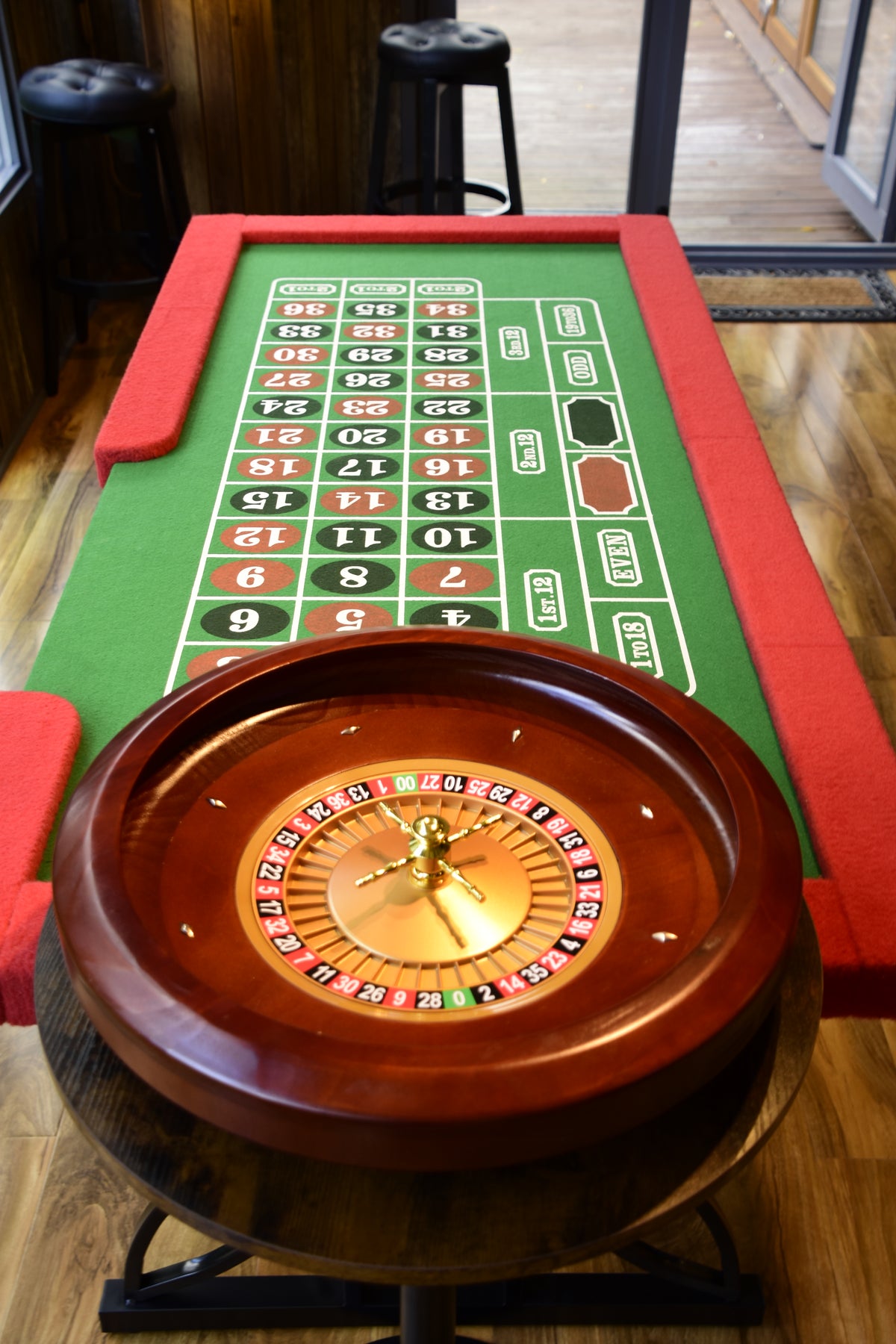 6ft Roulette Table Top - Casino Game Table with Professional Wooden Wheel