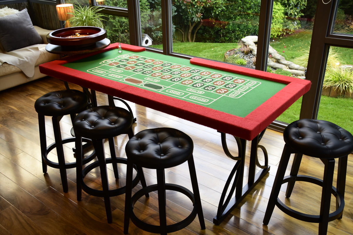 6ft Roulette Table Top - Casino Game Table with Professional Wooden Wheel