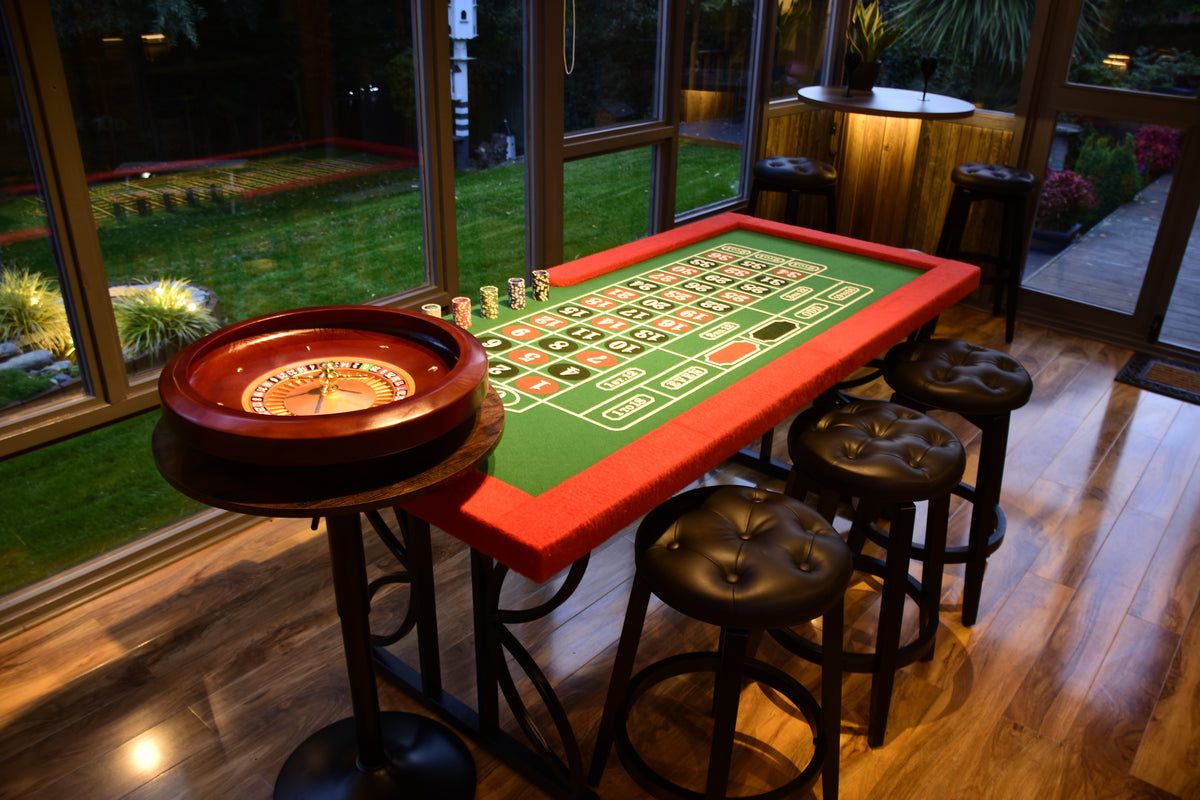 6ft Roulette Table Top - Casino Game Table with Professional Wooden Wheel