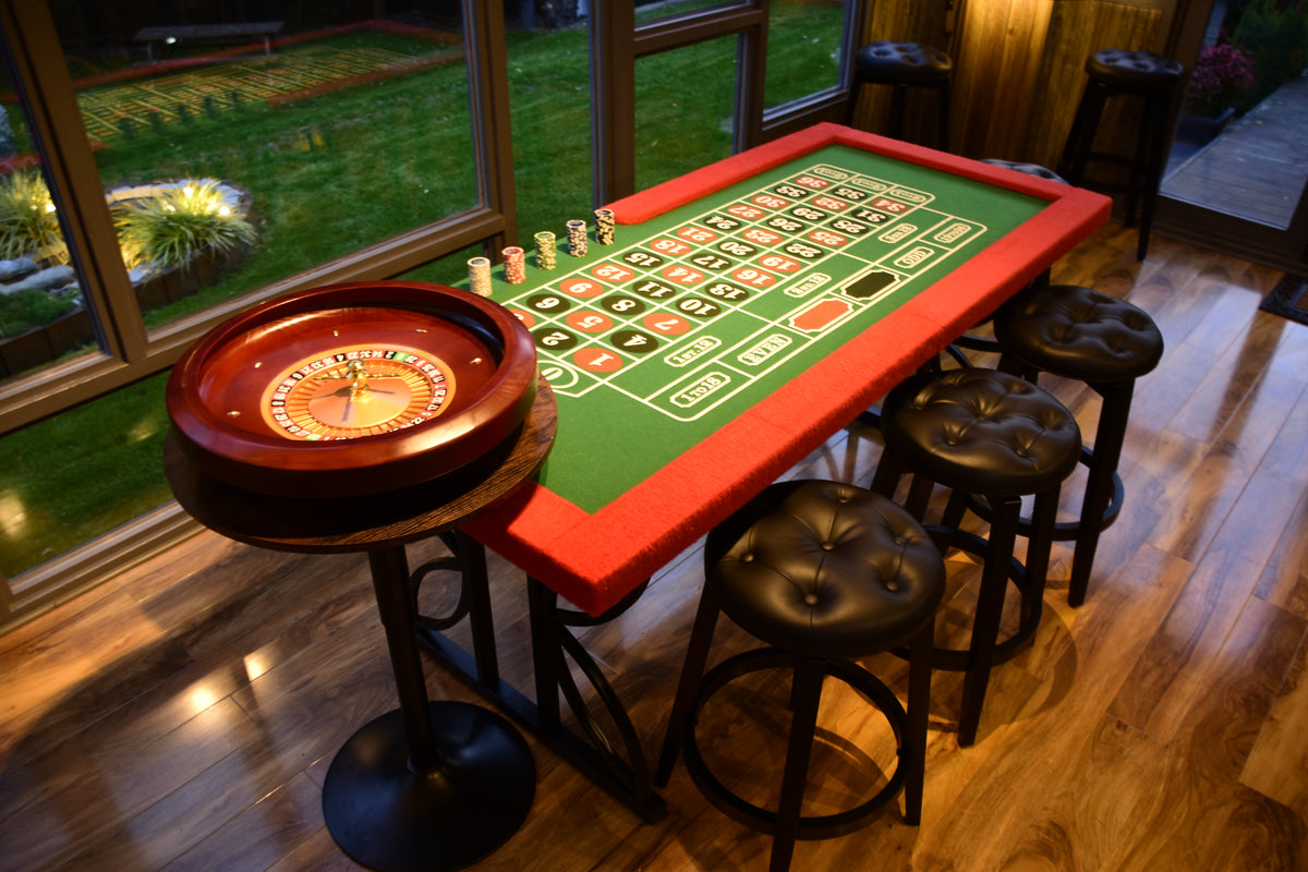 6ft Roulette Table Top - Casino Game Table with Professional Wooden Wheel