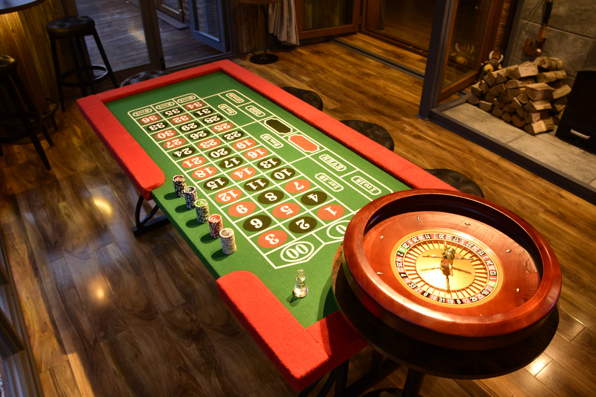 6ft Roulette Table Top - Casino Game Table with Professional Wooden Wheel