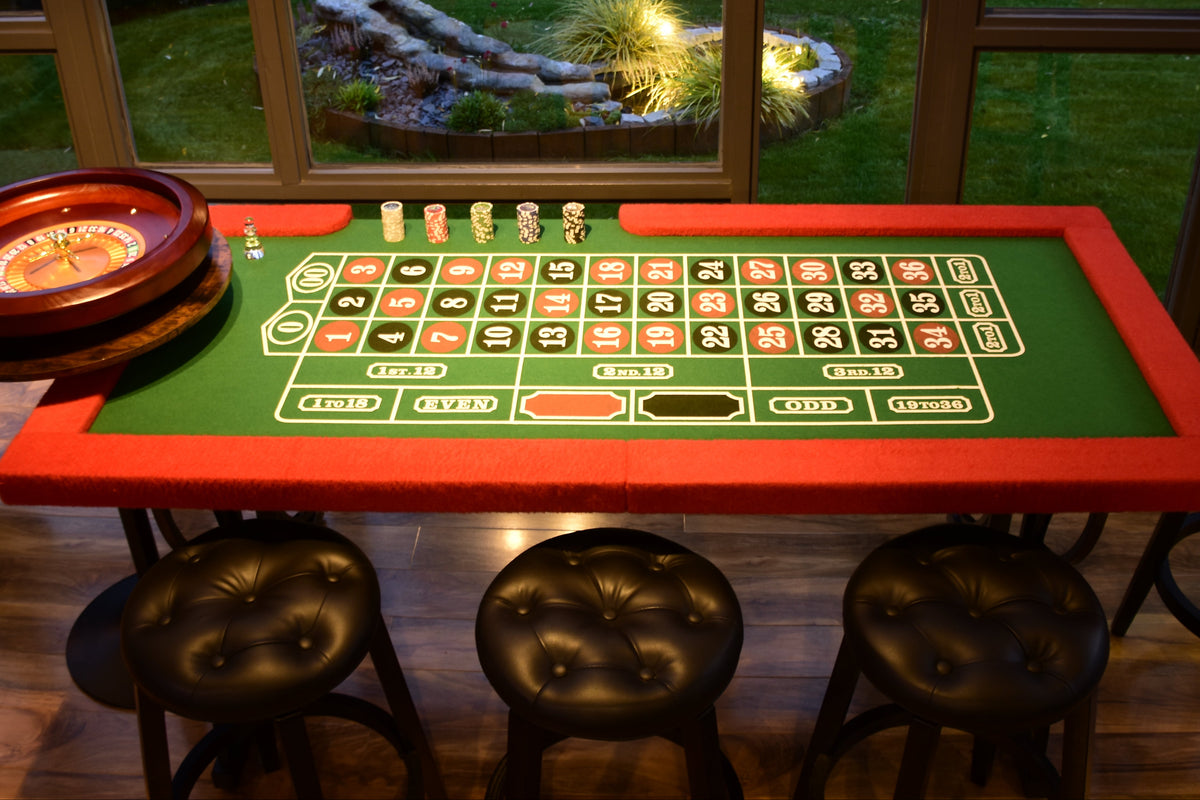 6ft Roulette Table Top - Casino Game Table with Professional Wooden Wheel