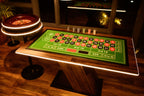 LED Roulette Casino Table with Choice of Roulette Wheel & Optional Stools