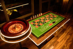 LED Roulette Casino Table with Choice of Roulette Wheel & Optional Stools