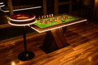 LED Roulette Casino Table with Choice of Roulette Wheel & Optional Stools
