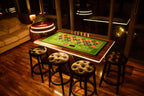 LED Roulette Casino Table with Choice of Roulette Wheel & Optional Stools