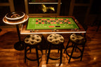 LED Roulette Casino Table with Choice of Roulette Wheel & Optional Stools