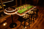 LED Roulette Casino Table with Choice of Roulette Wheel & Optional Stools