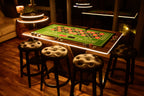 LED Roulette Casino Table with Choice of Roulette Wheel & Optional Stools