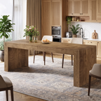 Large Rustic Dining Table in open plan kitchen