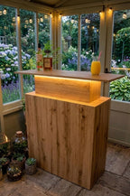 Oak Effect LED Home Bar