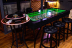 6ft LED Luxury Casino Vault Table with Glass Top