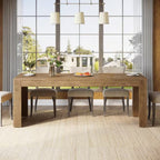 Large Rustic Dining Table with plants