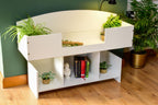 4ft x 16" x 15" Open Top Tortoise Table + Wide LED Stand and Glass Window