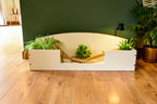 4ft x 16" x 15" Open Top Tortoise Table with Glass Window
