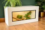 3ft Modern White Reptile Vivarium - LED Light Included