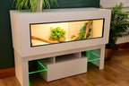 4ft Modern White Reptile Vivarium + LED Stand and Light Included