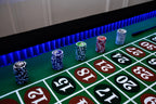 6ft LED Luxury Casino Vault Table with Glass Top