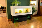 4ft Modern White Reptile Vivarium + Black LED Stand and Light Included