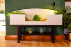 4ft Open Top Tortoise Table + Black Stand with Glass Window