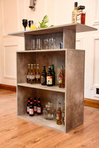 Grey Stone Effect LED Home Bar