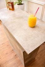 Grey Stone Effect LED Home Bar