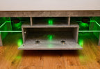4ft Modern White Reptile Vivarium + Grey Stone Effect LED Stand and Light Included